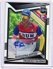 Francely Silverio 2022 Elite Extra Edition Base Signatures Auto #188 autograph