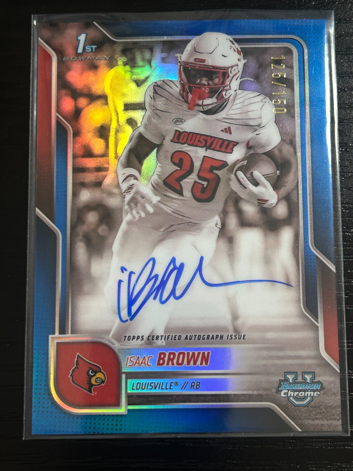 Isaac Brown 2025 Bowman University Chrome Louisville Rookie Auto /150