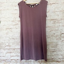 Sigrid Olsen Womens Sleeveless Knit Shift Dress Size M Dusty Purple
