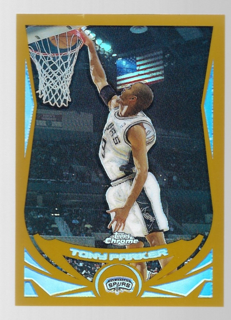 2004-05 Topps Chrome Tony Parker Gold Refractor #73/99