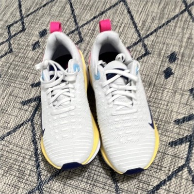 Nike ReactX Infinity Run 4 Women's FlyKnit Sneakers White Yellow Pink Blue