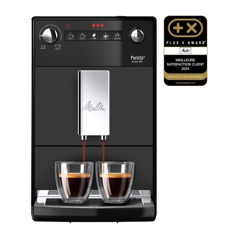 Machine a café automatique Melitta Purista noir pour espresso matinal