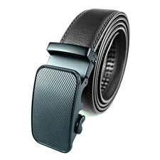 Genuine Leather Mens Ratchet Belt Belts For Men Adjustable Automatic Buckle