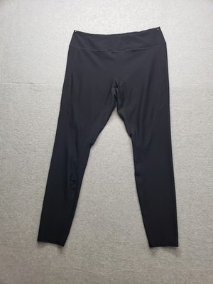 Reebok Women Leggings XL Black Elastic Waist Compression High Waisted Activewear