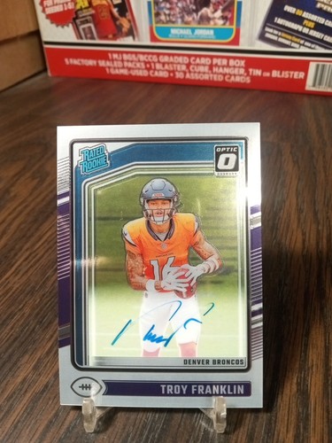 2024 Panini Donruss Optic Troy Franklin Rated Rookie #294 (RC) SP Auto 249/325 - Foto 2 di 5