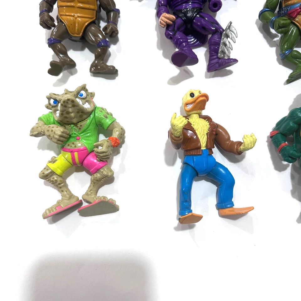 Lote de bonecos vintage Teenage Mutant Ninja Turtles TMNT Playmates brinquedos anos 80 anos 90 - Imagem 2 de 4