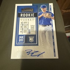 2020 Panini Contenders Rookie Ticket 2 No. 126 BROCK BURKE (AU, RC) Auto Rangers