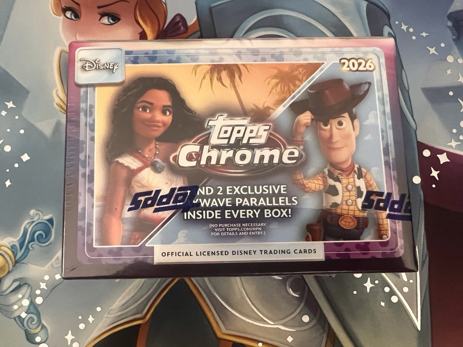 2026 Topps Chrome Disney Trading Cards NEW FACTORY SEALED Blaster Box - 8 Packs