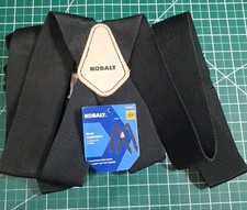 Kobalt Black Suspenders Mens Heavy Duty Strong Clips Adjustable X-Back Work