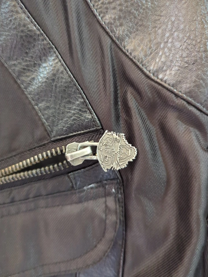 Chaqueta Moto Don Ed Hardy Vintage Niños Jóvenes Talla Grande Foto 4 de 4