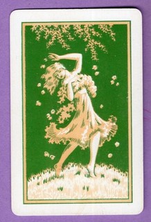 Single Swap Playing Card BAREFOOT GIRL YOUNG LADY MINT VINTAGE ?