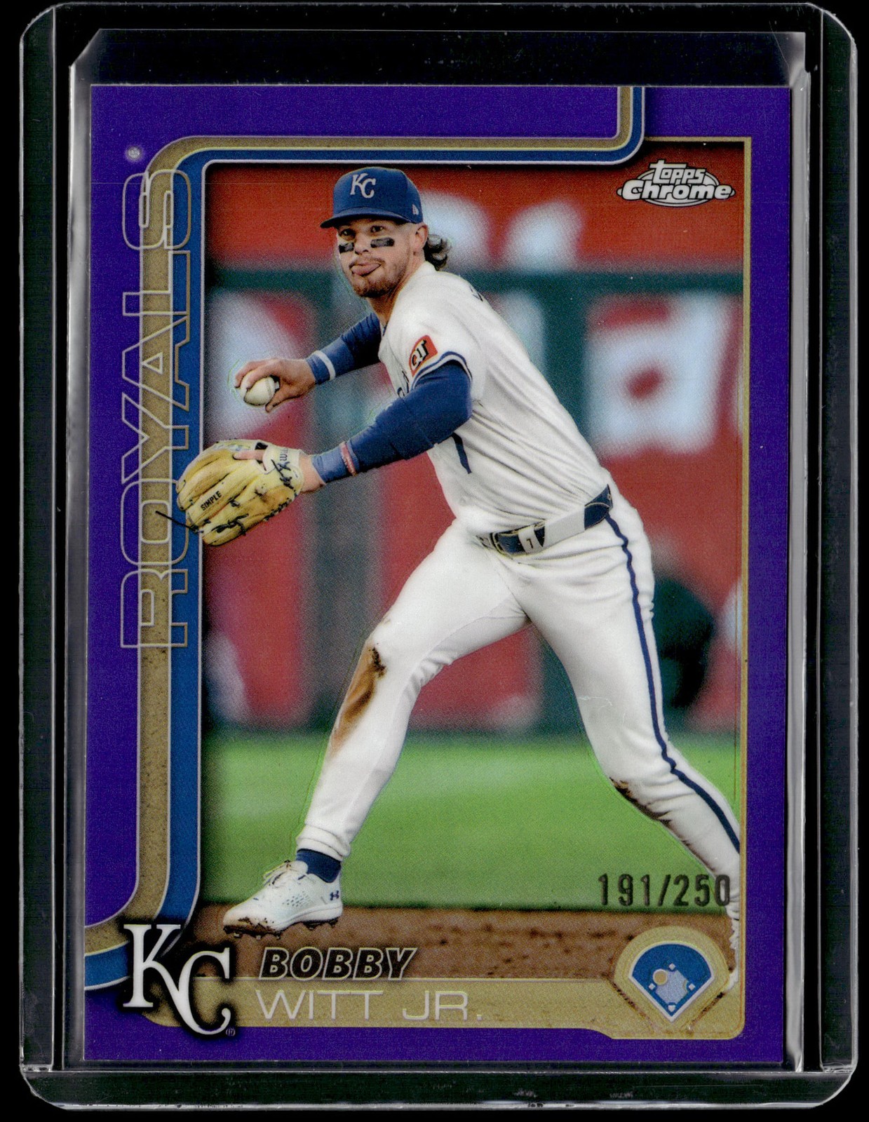 2025 Topps Chrome #93 Bobby Witt Jr. Purple Refractors #/250