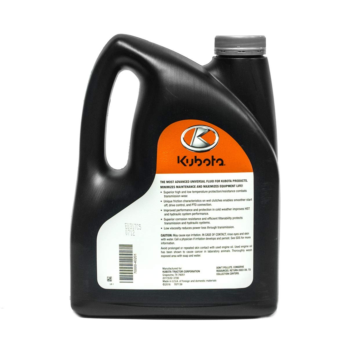 Kubota Hydraulic Fluid 1 Gallon Super UDT2 Trans-Hydraulic Oil for