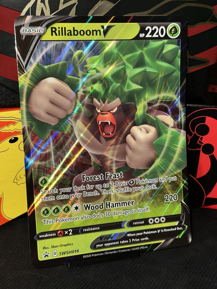 Rillaboom V SWSH014 - Jumbo Card - NM - Image 2 of 2