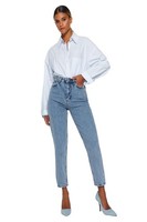 Trendyol Damen Hohe Taille Gerade Mama