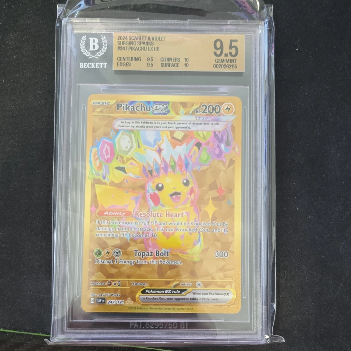 BGS9.5 ポケモン ピカチュウ&ライチュウ 0012853595 Pikachu Pokémon TCG Grade 9.5 Rare Individual Collectible Card