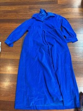 Vintage Evelyn Pearson Royal Blue Velour Lounging Robe Gown