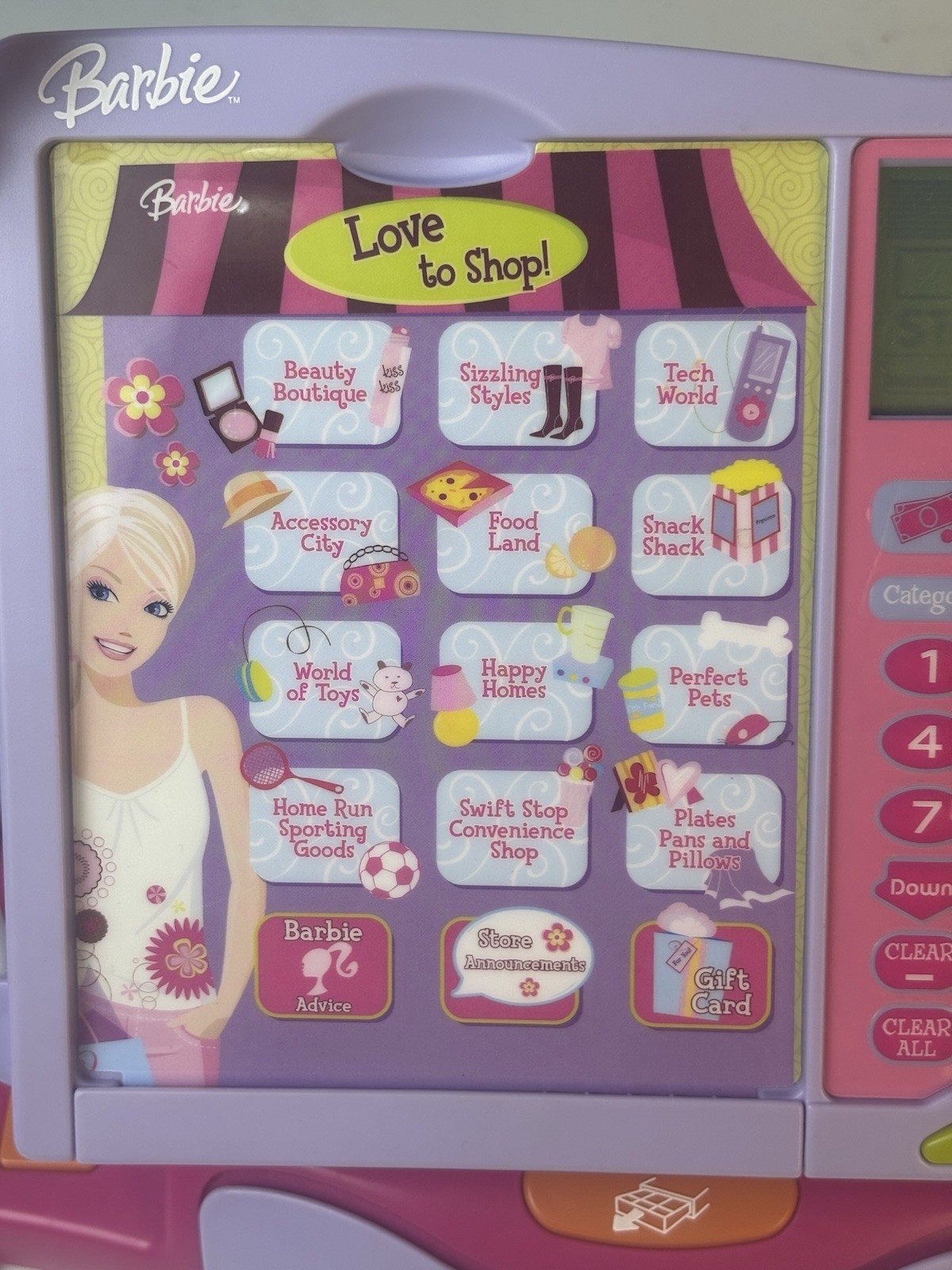 как выглядит BARBIE Cash Register 2007 "Love To Shop" Electronic Tested фото