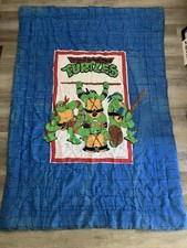 Rare Vintage Teenage Mutant Ninja Turtle Twin Bed Comforter Used.