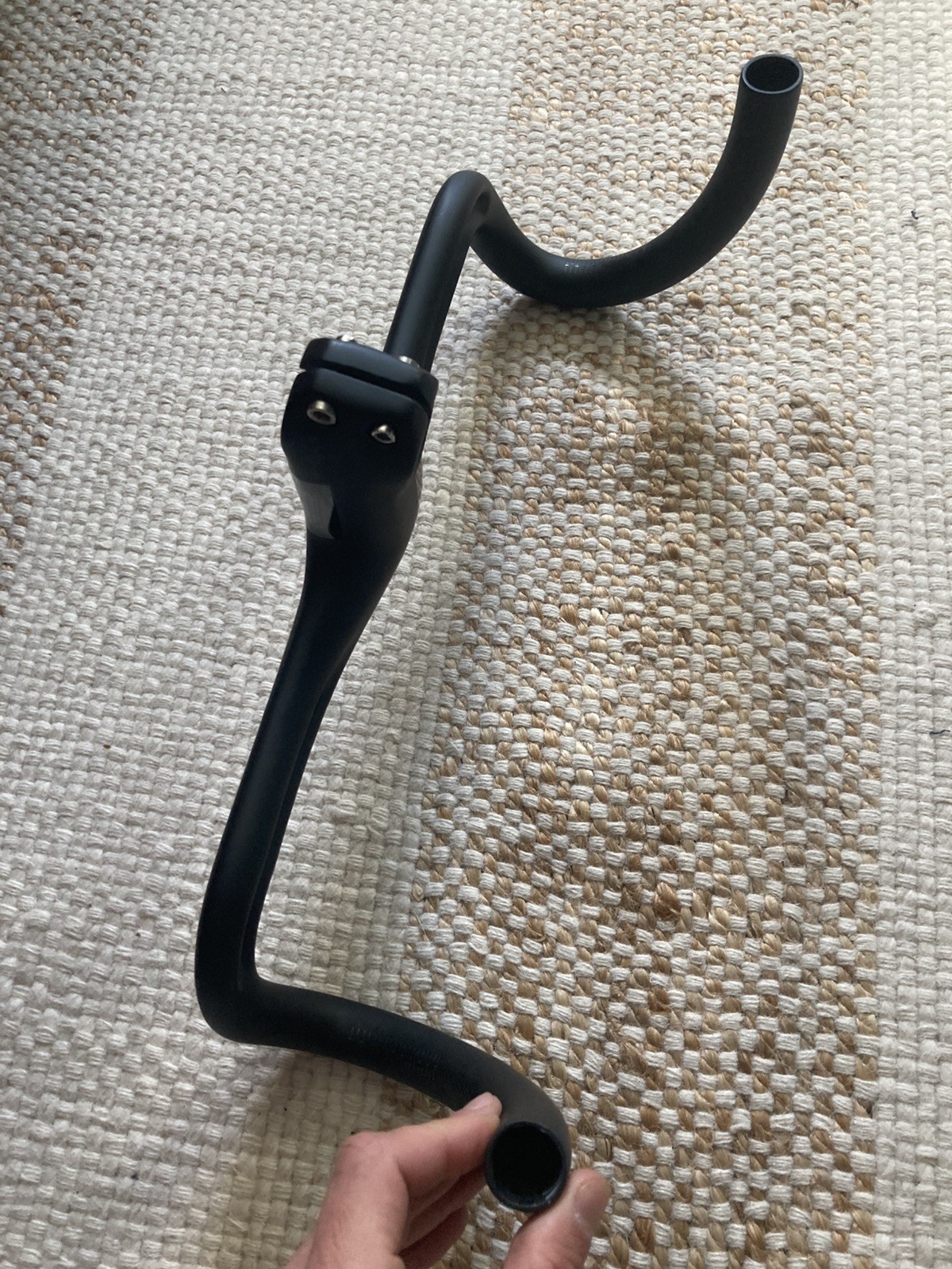 Black Inc integrated handlebar 100 mm x 38 cm road gravel bike carbon barstem