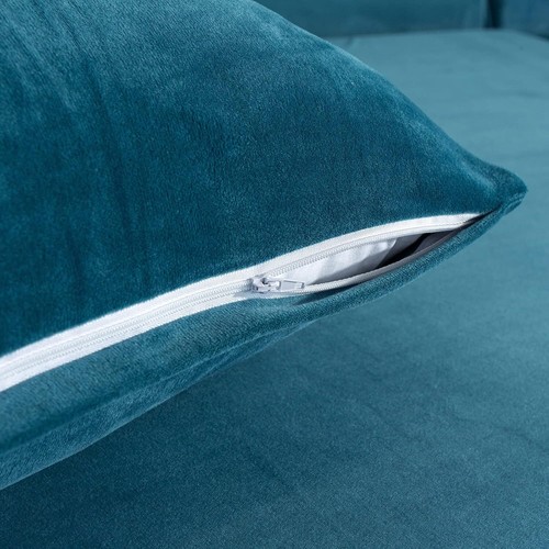 1/2/3/4 Sitzer Stretch Samt Sofabezug Sofa Überzug Ecksofa Abdeckung Sofahusse - Bild 17 von 87