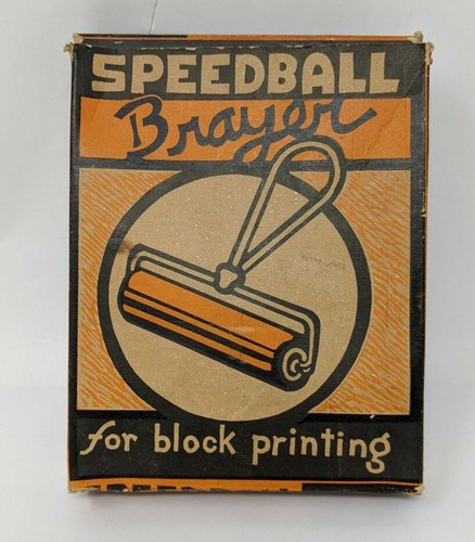 Vintage Speedball Brayer for Block Printing Roller No. 49 with Original Box