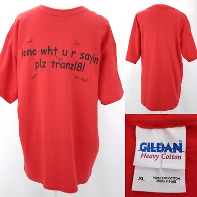 Gildan Mens XL I don't know what you're saying Please Translate Humor T-shirt 