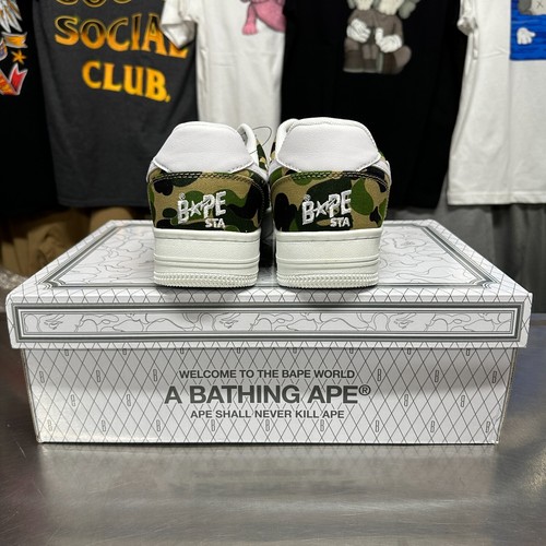 Bape Bapesta Low ABC grün Tarnmuster Größe 8 9 9,5 10 10,5 11 12 - Bild 3 von 5