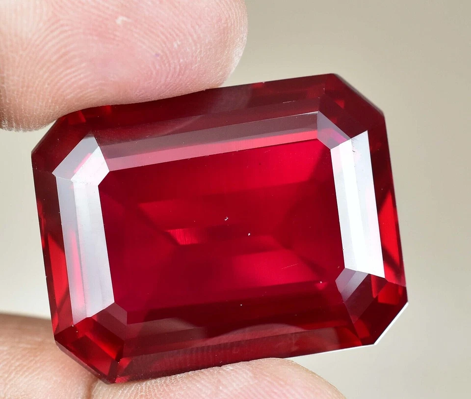 BIG SIZE Natural Blood Mogok Red Ruby 104.75 Ct Emerald Certified Loose Gemstone - Image 4 of 4