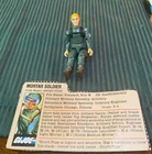 GI Joe Cobra SHORT-FUZE  V1 1982 Vintage straight  arm  W/ File Card