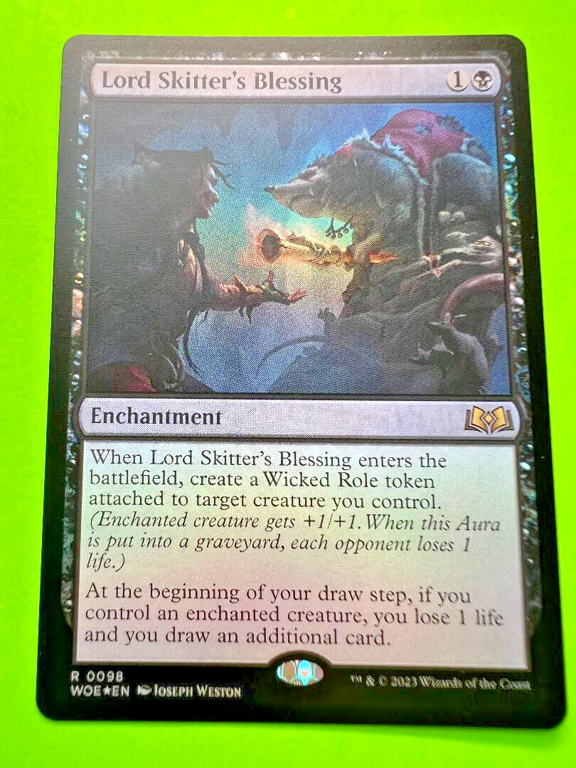 MTG Wilds of Eldraine ( Lord Skitter's Blessing ) Rare FOIL 0098 | eBay
