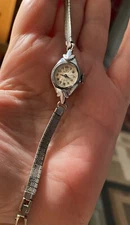 Waltham Swiss 17 Jewels Ladies Delicate Silver Analog Watch Speidel 10 KT GF