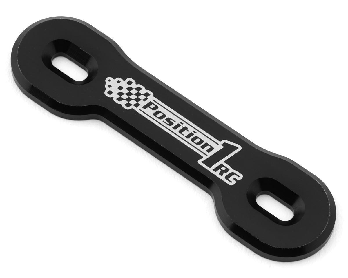 RC Universal Aluminum Wing Button Plate - Black (Position 1)