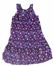 Anthony Richards House Sun Dress Purple Floral Plus Size 1X Cotton MuMu NEW