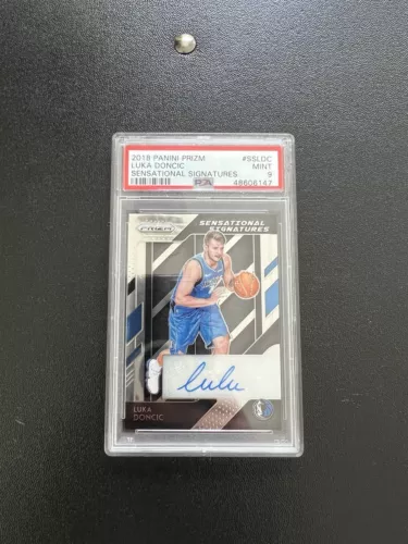 2018-19 Panini Prizm Luka Doncic Sensational Signatures Rookie RC Auto PSA 9 Dal