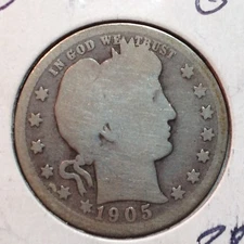 1905-O   Good-   Barber Quarter      Better Date      Combined Shipping