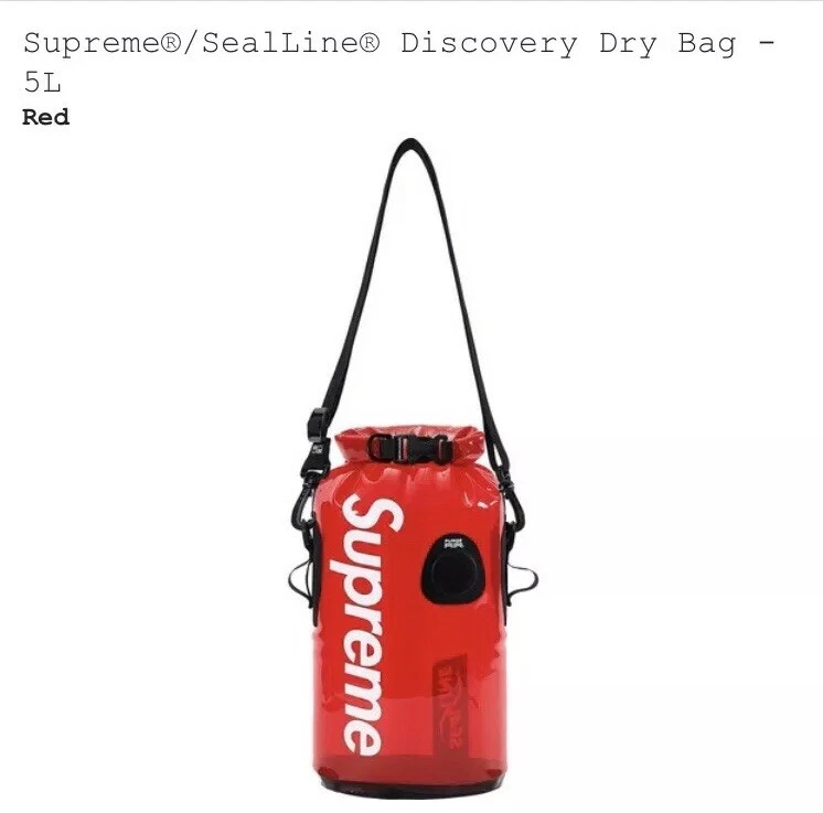 Sac bandoulière sèche boîte suprême rouge logo SealLine Discovery 5 L SS19 NEUF AVEC ÉTIQUETTES bogo