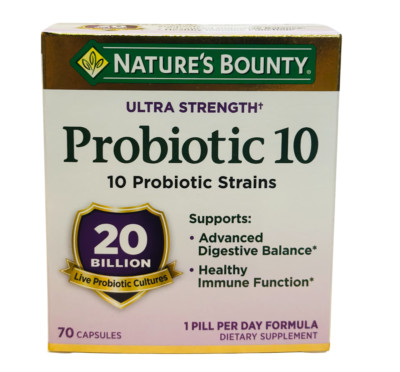 Nature's Bounty 70 Capsules, Ultra Strength Probiotic EXP:04/2027