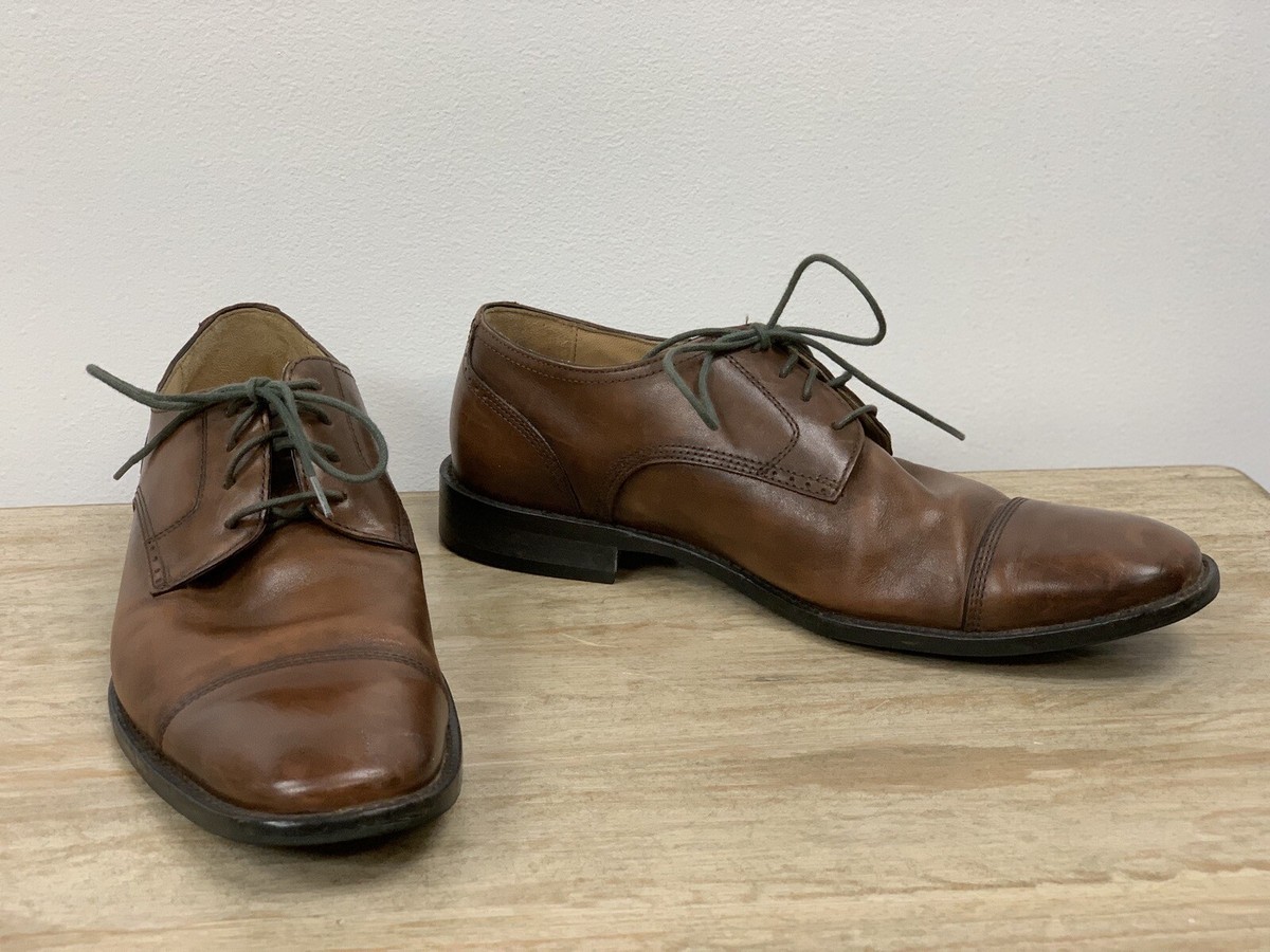 Johnston & Murphy Men Sheepskin Brown Leather Oxford Dress  display picture 1