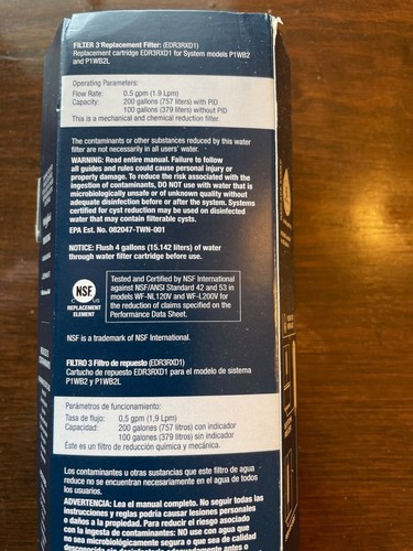 Whirlpool Everydrop Ice & Water Refrigerator Single Filter 3 Every Drop Maytag - Picture 3 of 3