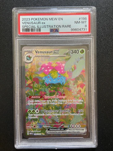 Venusaur ex 198/165 PSA 8 Pokemon Card S&V MEW 151 Set Illustration Rare