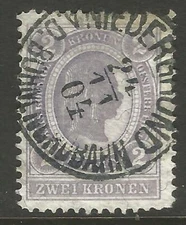 ⭐⭐OSBURGH – AUSTRIA / CZECH / BOHEMIA. 1899. 2K USED NIEDERGRUND A.D. BOHM NORDB