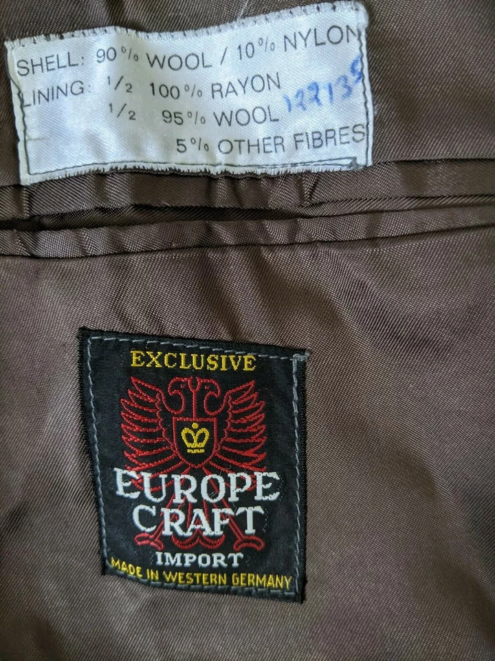 1960s 42 Vintage Hunting Norfolk Safari GERMANY Tweed Belted Gusset Coat Jacket - Image 4 of 4