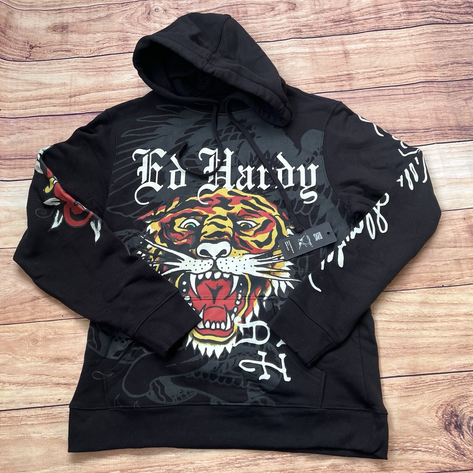 Ed Hardy Tiger Dagger Men's Hoodie - EHM1300-52 Small