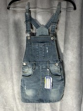 KIDSCOOL Space Skirt Denim Girls Summer Overalls Dress Size 110