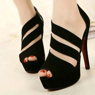 Zapatos negros. Tacón alto. Talla 36 | eBay