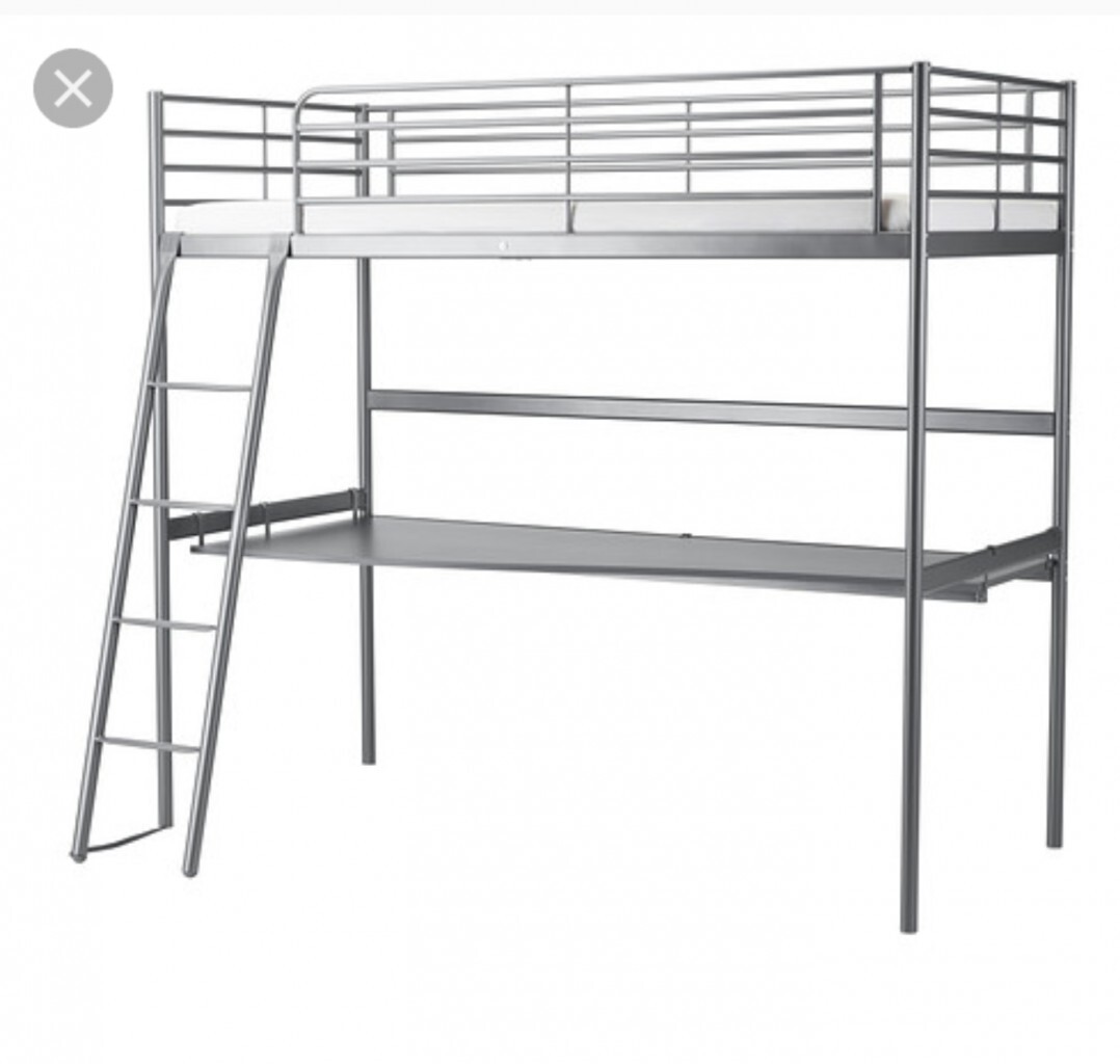 Ikea Tuffing Struttura Soppalco Ikea TUFFING Loft Bed Frame, Dark