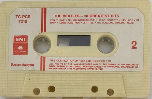 The Beatles 20 Greatest Hits Malaysian Cassette - Picture 5 of 5