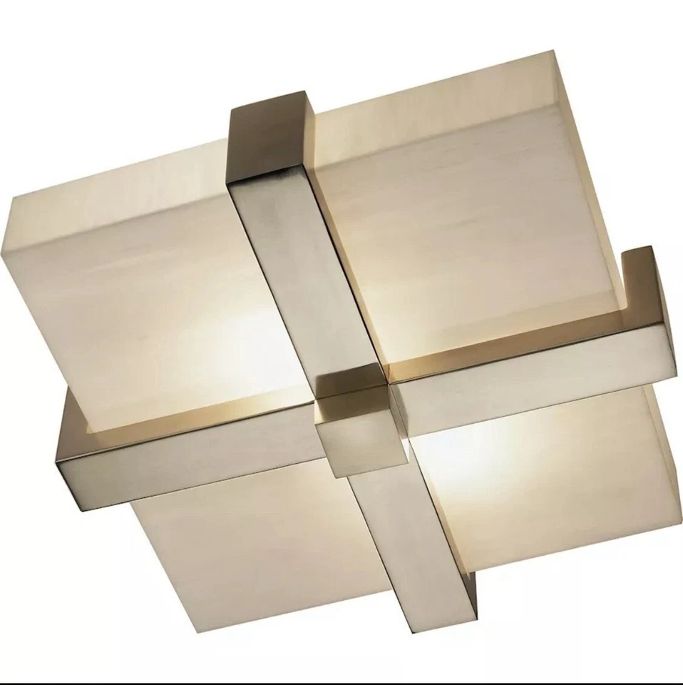 Lámpara Robert Abbey Doughnut 2 luces montaje empotrado, plata antigua - S139 Foto 2 de 2