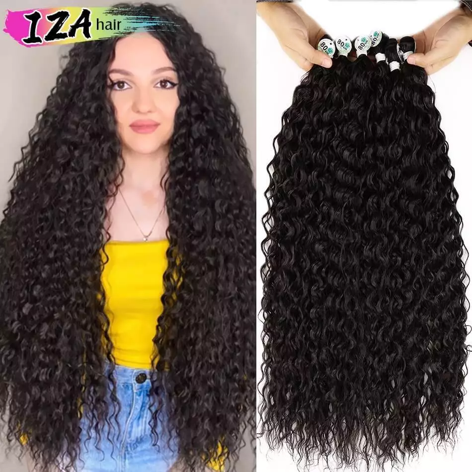 Long curly synthetic wigs cheap